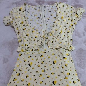 Pacsun Lottie Moss Yellow Floral Dress